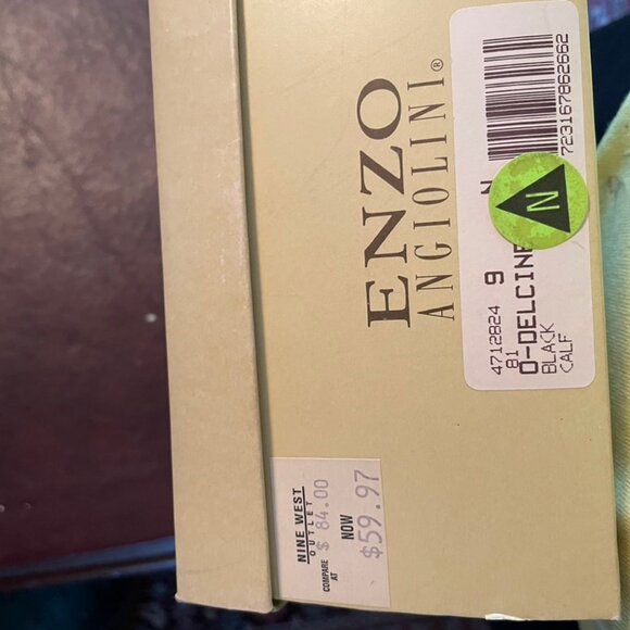 Black Woven Leather Sling-Back shoes. Size 9. 3"heel - Picture 7 of 7